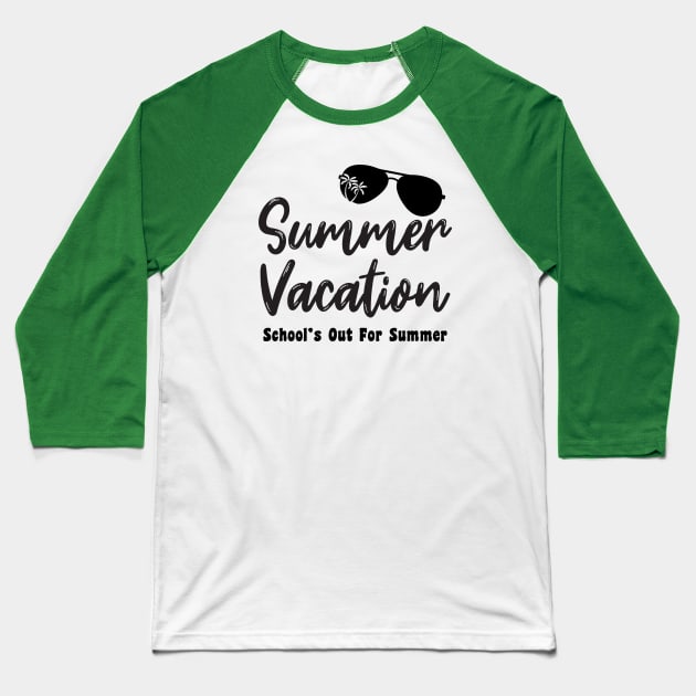 Summer Vacation Baseball T-Shirt by FontfulDesigns